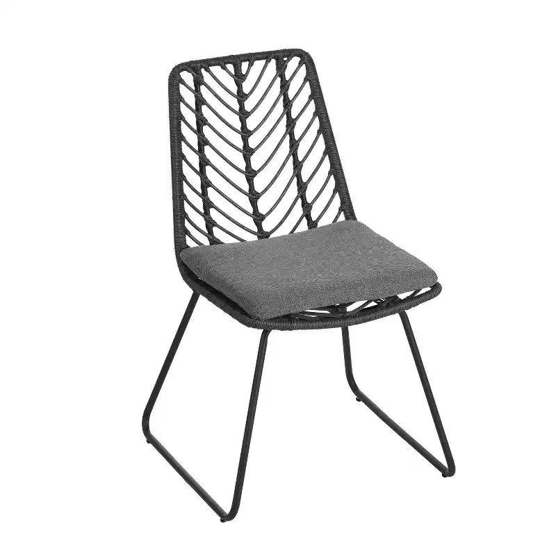 Christopher Knight Home Freya Set da Pranzo da Esterno Moderno di 7 Pezzi in Metallo con Tavolo Ovale e Design in Rattan PE