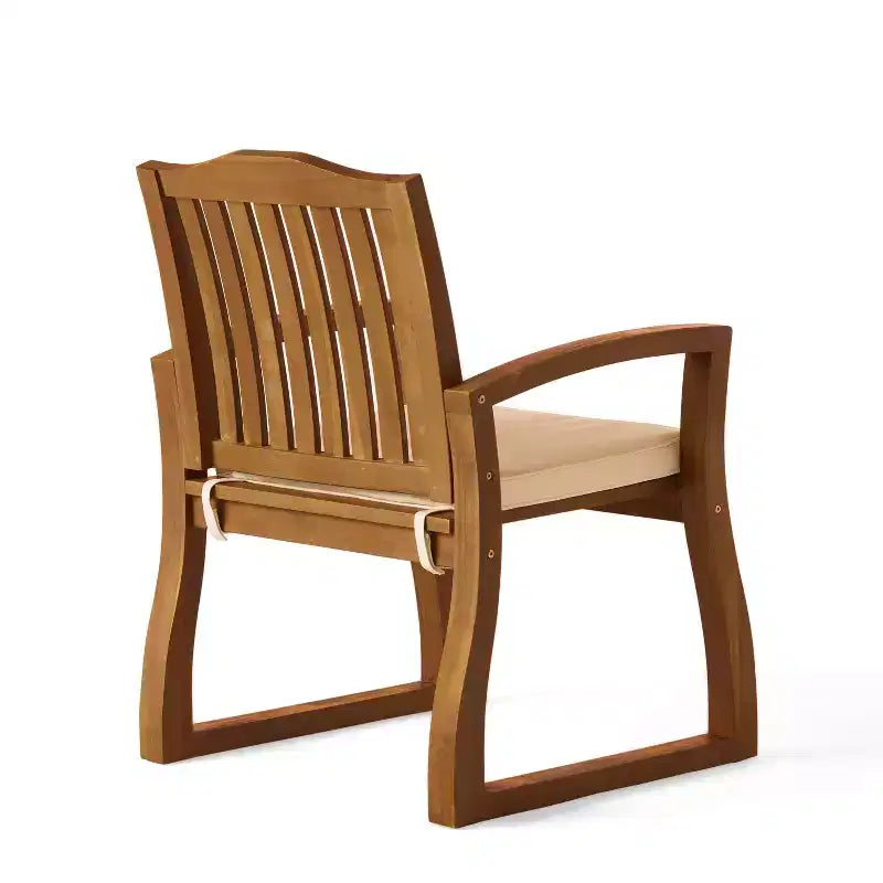 Christopher Knight Home Soren, ensemble de salle à manger moderne de 7 pièces pour terrasse, en acacia, avec table à lattes extensible et coussins