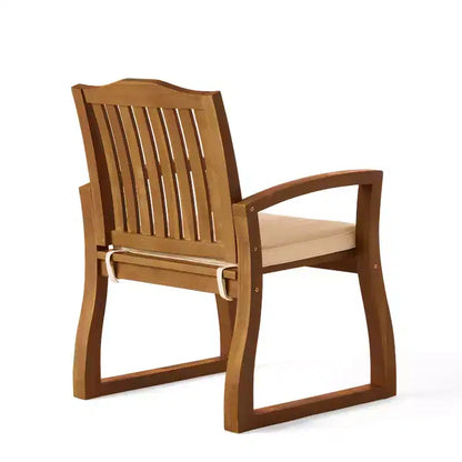 Christopher Knight Home Soren, ensemble de salle à manger moderne de 7 pièces pour terrasse, en acacia, avec table à lattes extensible et coussins