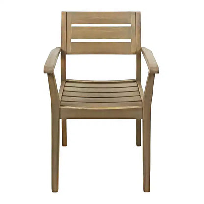 Christopher Knight Home Kasper Set da pranzo moderno da 7 pezzi da patio in acacia con tavolo rettangolare a doghe allungabile