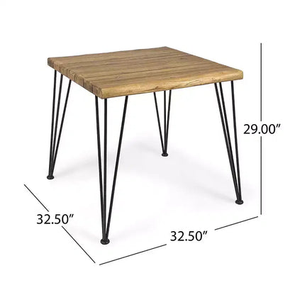 Christopher Knight Home Camille Boho, ensemble de salle à manger d'extérieur 5 pièces en bois d'acacia et rotin avec coussins