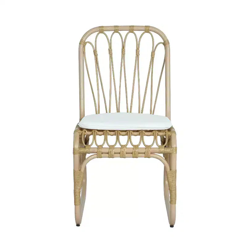 Christopher Knight Home Camille Boho, ensemble de salle à manger d'extérieur 5 pièces en bois d'acacia et rotin avec coussins
