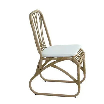 Christopher Knight Home Camille Boho, ensemble de salle à manger d'extérieur 5 pièces en bois d'acacia et rotin avec coussins
