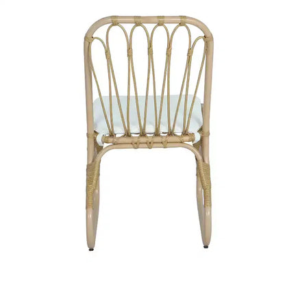 Christopher Knight Home Camille Boho, ensemble de salle à manger d'extérieur 5 pièces en bois d'acacia et rotin avec coussins
