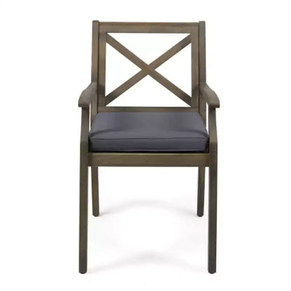 Ensemble de salle à manger d'extérieur en bois d'acacia rustique 7 pièces avec table extensible Fiora de Christopher Knight Home