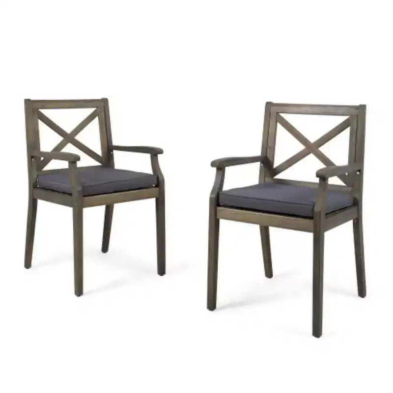 Ensemble de salle à manger d'extérieur 7 pièces, table à manger extensible en bois d'acacia avec 6 chaises rembourrées, mobilier de salle à manger d'extérieur pour jardin - Panipeachy