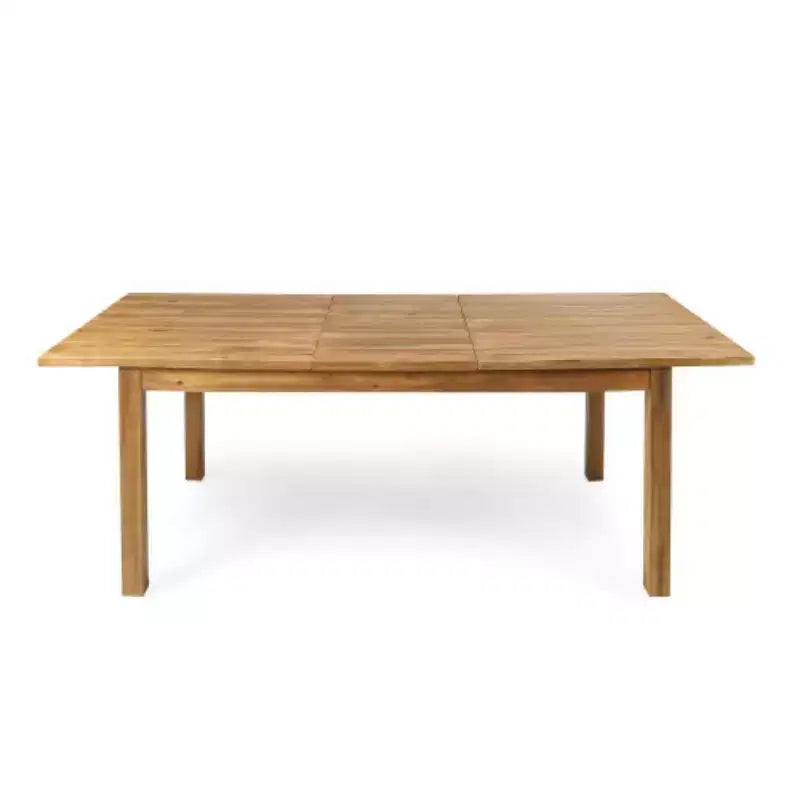 Ensemble de salle à manger d'extérieur 7 pièces, table à manger extensible en bois d'acacia avec 6 chaises rembourrées, mobilier de salle à manger d'extérieur pour jardin - Panipeachy