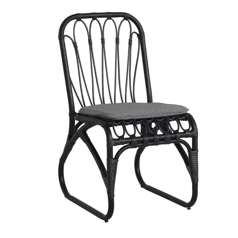 Ensemble de salle à manger d'extérieur 7 pièces pour 6 avec chaises en rotin tressé, table de salle à manger rectangulaire de 183 cm avec plateau en bois d'acacia pour jardin, terrasse-Panipeachy