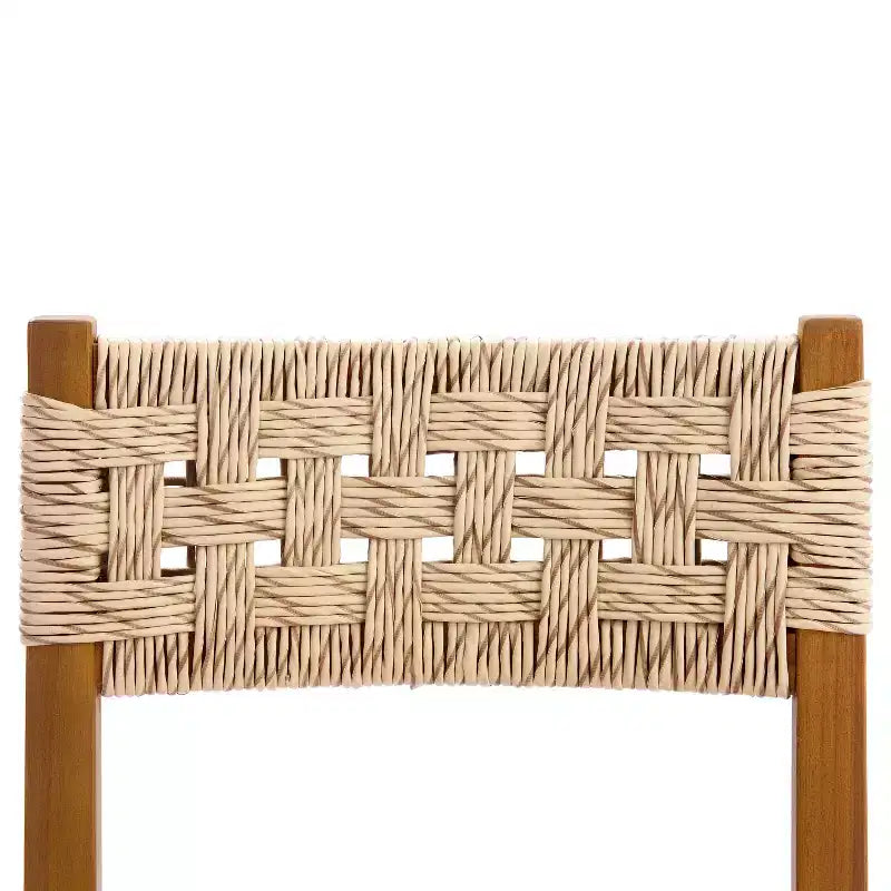 Christopher Knight Home Hailey - Ensemble de 7 chaises de salle à manger d'extérieur en acacia et osier de style campagnard avec table à lattes