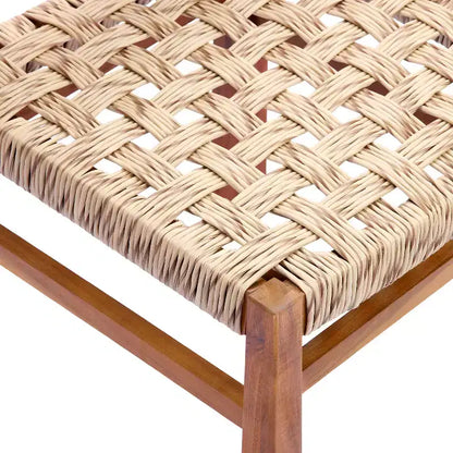 Christopher Knight Home Hailey - Ensemble de 7 chaises de salle à manger d'extérieur en acacia et osier de style campagnard avec table à lattes