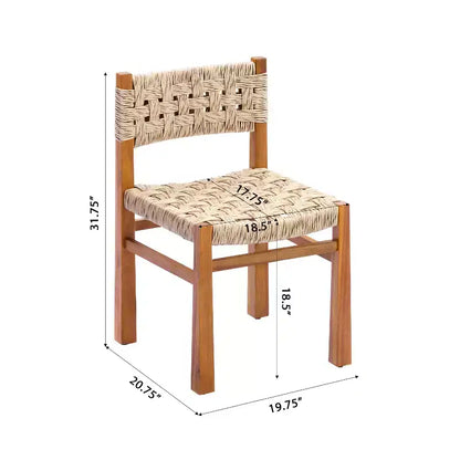 Christopher Knight Home Hailey - Ensemble de 7 chaises de salle à manger d'extérieur en acacia et osier de style campagnard avec table à lattes