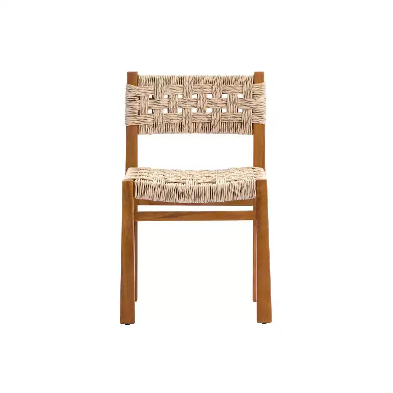 Christopher Knight Home Hailey - Ensemble de 7 chaises de salle à manger d'extérieur en acacia et osier de style campagnard avec table à lattes