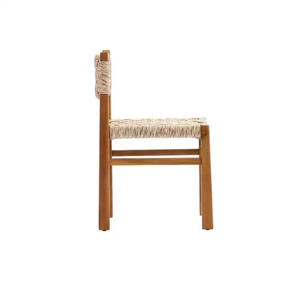Christopher Knight Home Hailey - Ensemble de 7 chaises de salle à manger d'extérieur en acacia et osier de style campagnard avec table à lattes