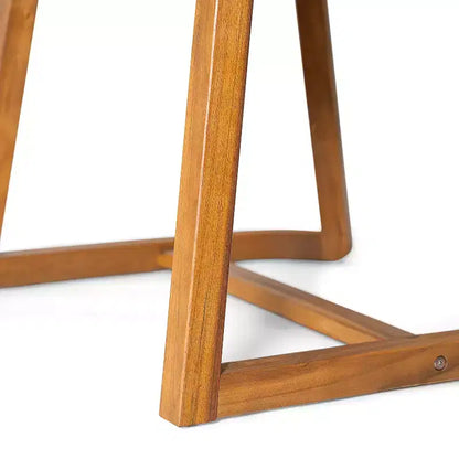 Christopher Knight Home Hruni – Ensemble de salle à manger d'extérieur moderne 7 pièces en acacia avec table à lattes et dossier en osier
