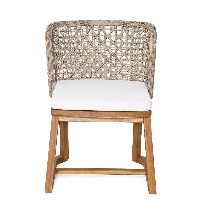 Christopher Knight Home Hruni – Ensemble de salle à manger d'extérieur moderne 7 pièces en acacia avec table à lattes et dossier en osier
