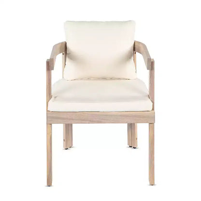 Christopher Knight Home Gruneo - Ensemble de salle à manger d'extérieur moderne 7 pièces en acacia avec coussin et design à lattes