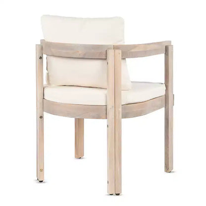 Christopher Knight Home Gruneo - Ensemble de salle à manger d'extérieur moderne 7 pièces en acacia avec coussin et design à lattes