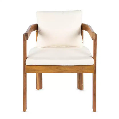 Christopher Knight Home Gruneo - Ensemble de salle à manger d'extérieur moderne 7 pièces en acacia avec coussin et design à lattes