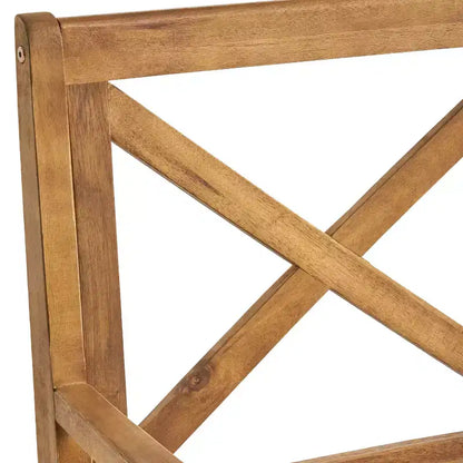 Christopher Knight Home Perla Ensemble de salle à manger d'extérieur rustique 7 pièces en bois d'acacia avec coussins