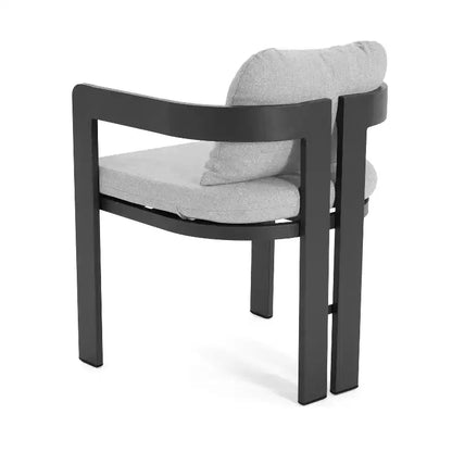 ModernLuxe Ensemble de salle à manger d'extérieur 7 pièces pour 6 personnes, ensemble de meubles de patio de jardin avec 6 chaises avec coussins et cadre résistant aux intempéries