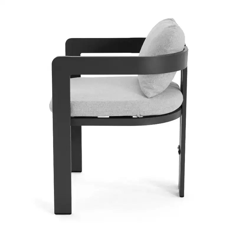 ModernLuxe Ensemble de salle à manger d'extérieur 7 pièces pour 6 personnes, ensemble de meubles de patio de jardin avec 6 chaises avec coussins et cadre résistant aux intempéries