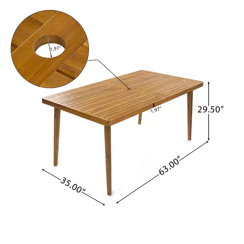 ModernLuxe Ensemble de salle à manger d'extérieur 7 pièces pour 6 personnes, ensemble de meubles de patio de jardin avec 6 chaises avec coussins et cadre résistant aux intempéries