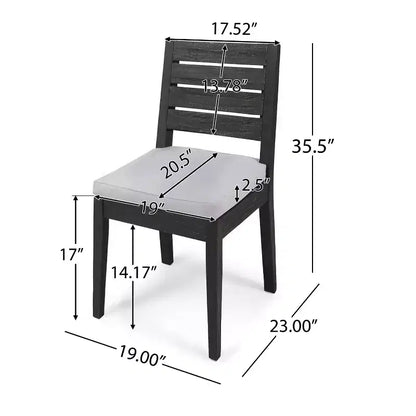 Christopher Knight Home Rani Ensemble de salle à manger moderne 9 pièces en acacia avec table à lattes extensible et coussins