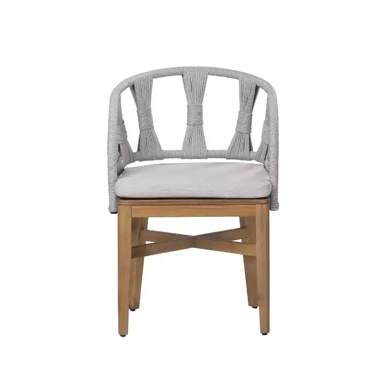 Ensemble de salle à manger 7 pièces bohème d'extérieur Christopher Knight Home Cascade en bois d'acacia et osier avec table ovale à lattes pour l'extérieur