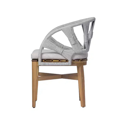 Ensemble de salle à manger 7 pièces bohème d'extérieur Christopher Knight Home Cascade en bois d'acacia et osier avec table ovale à lattes pour l'extérieur