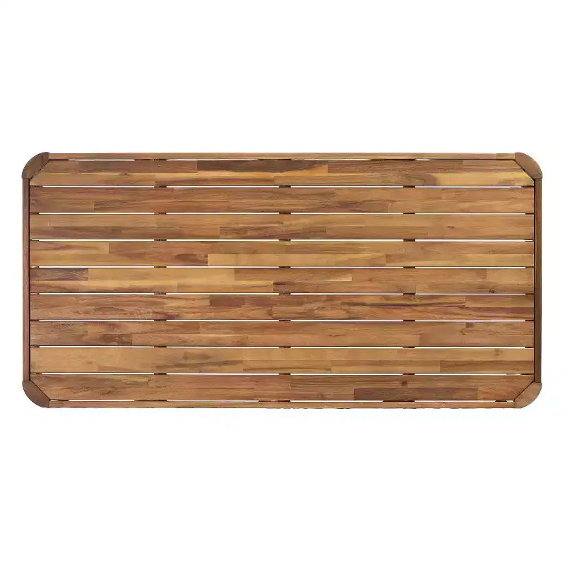 Christopher Knight Home Yuri, ensemble repas de jardin moderne 6 pièces en acacia avec table à lattes et osier en PE