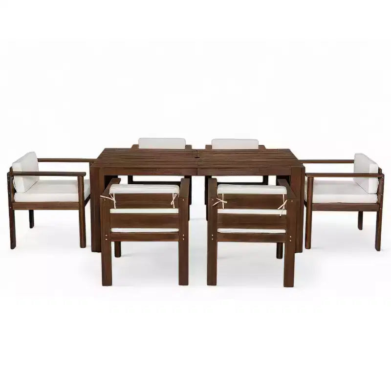 Set da pranzo da patio per tutte le stagioni Polibi 7 pezzi