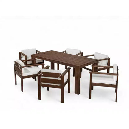 Set da pranzo da patio per tutte le stagioni Polibi 7 pezzi