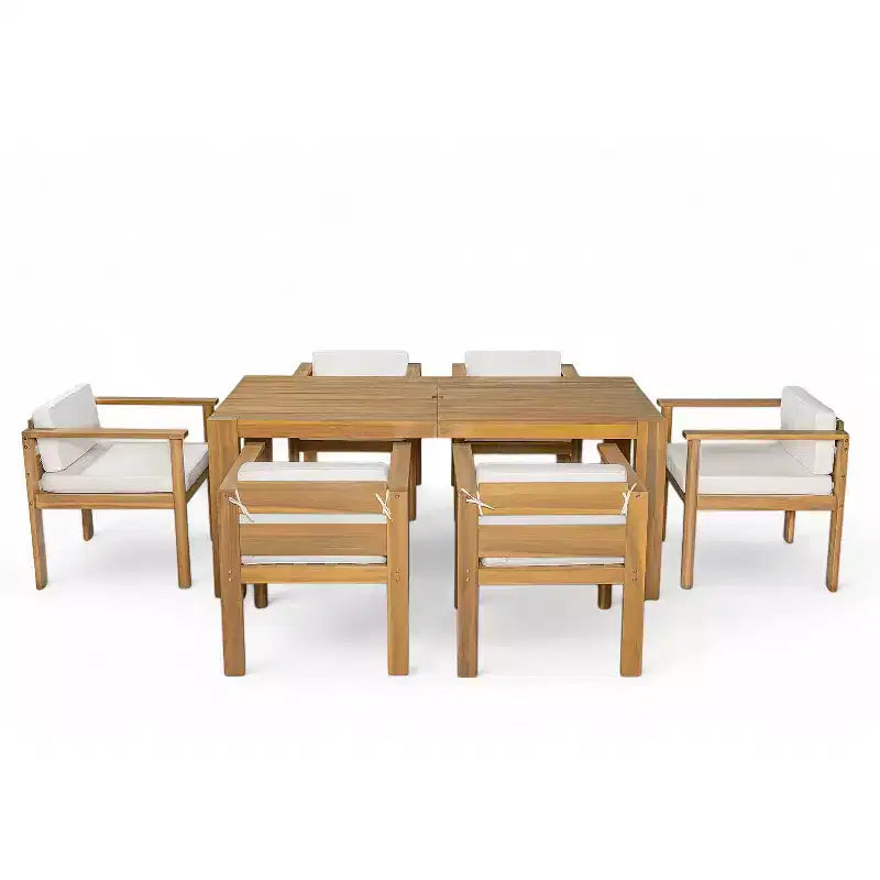 Set da pranzo da patio per tutte le stagioni Polibi 7 pezzi