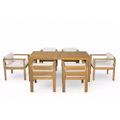 Set da pranzo da patio per tutte le stagioni Polibi 7 pezzi