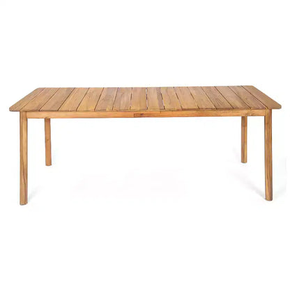Christopher Knight Home Visola, set da pranzo 9 pezzi in corda e legno di acacia in stile bohémien, con tavolo a doghe e cuscini