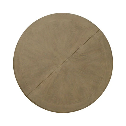 Table à dîner ronde sur pied Magnolia Manor avec rallonges escamotables - 2 finitions