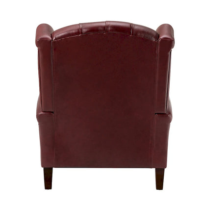 Fauteuil Alex Classic Wingback en cuir avec clous décoratifs (lot de 2) par HULALA HOME