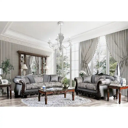 Set da salotto 2 pezzi con braccioli arrotolati in ciniglia tradizionale Dikic di Gracewood Hollow