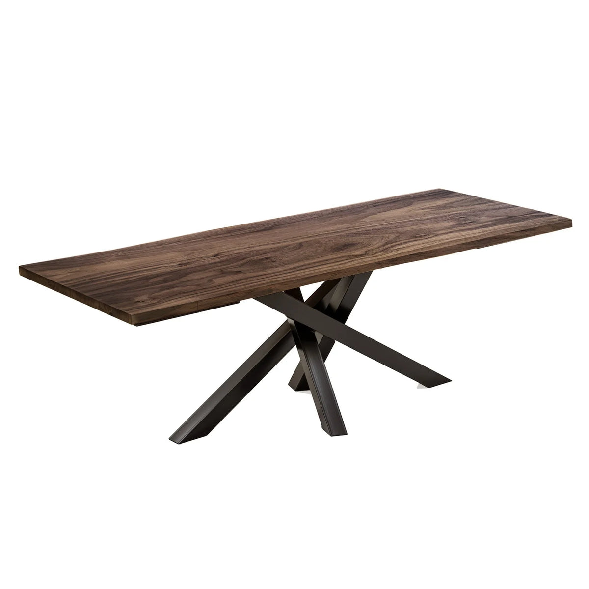 Table à manger en noyer avec pied araignée - Fabriquée à la main en bois massif - cette magnifique table en noyer avec pied araignée est une pièce maîtresse