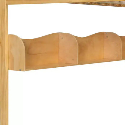 Letto a soppalco Queen Size con scaletta, armadio e scaffali - MDF, 295 kg