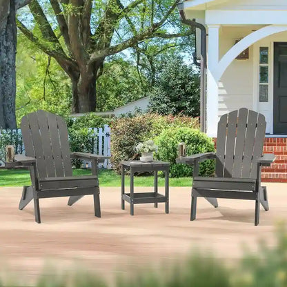 Bonosuki Set di 2 sedie Adirondack pieghevoli per patio e braciere