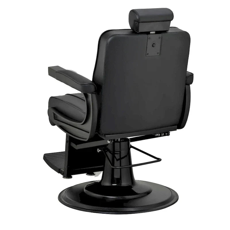 ROGERS Fauteuil de barbier inclinable robuste Fauteuil de coiffure, Noir