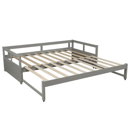Divano Letto Estensibile con Letto Estraibile, Divano Letto in Legno con Letto Estraibile