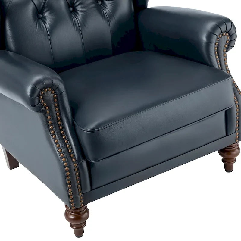 Fauteuil en cuir classique Alex avec clous décoratifs par HULALA HOME