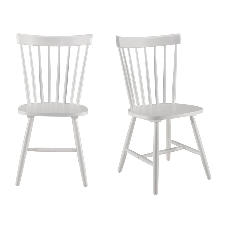 Sedie da pranzo con schienale alto e fuso Windsor Bush Furniture - Set di 2