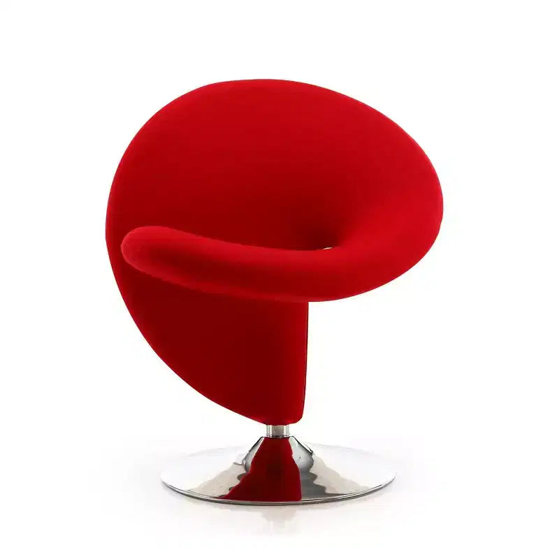 Ensemble de 2 fauteuils pivotants d'appoint Curl en mélange de laine - Manhattan Comfort