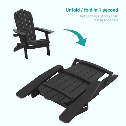 Bonosuki Set di 2 sedie Adirondack pieghevoli per patio e braciere
