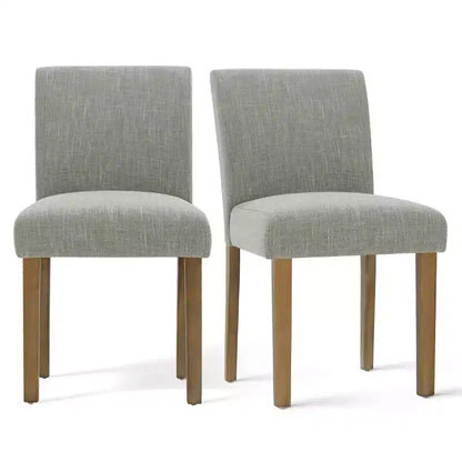 Set da pranzo da 9 pezzi con prolunga, include 6 sedie senza braccioli e 2 poltrone in lino neutro, gambe in legno massello, stile moderno-Panipeachy