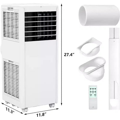 Condizionatore d'aria portatile da 8.000 BTU - 3-in-1 Raffreddamento, Deumidificatore e Ventilatore per ambienti fino a 32,5 mq con Modalità Sleep e 1 Anno di Garanzia
