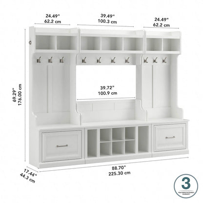 Set per l'ingresso Woodland con appendiabiti di Bush Furniture